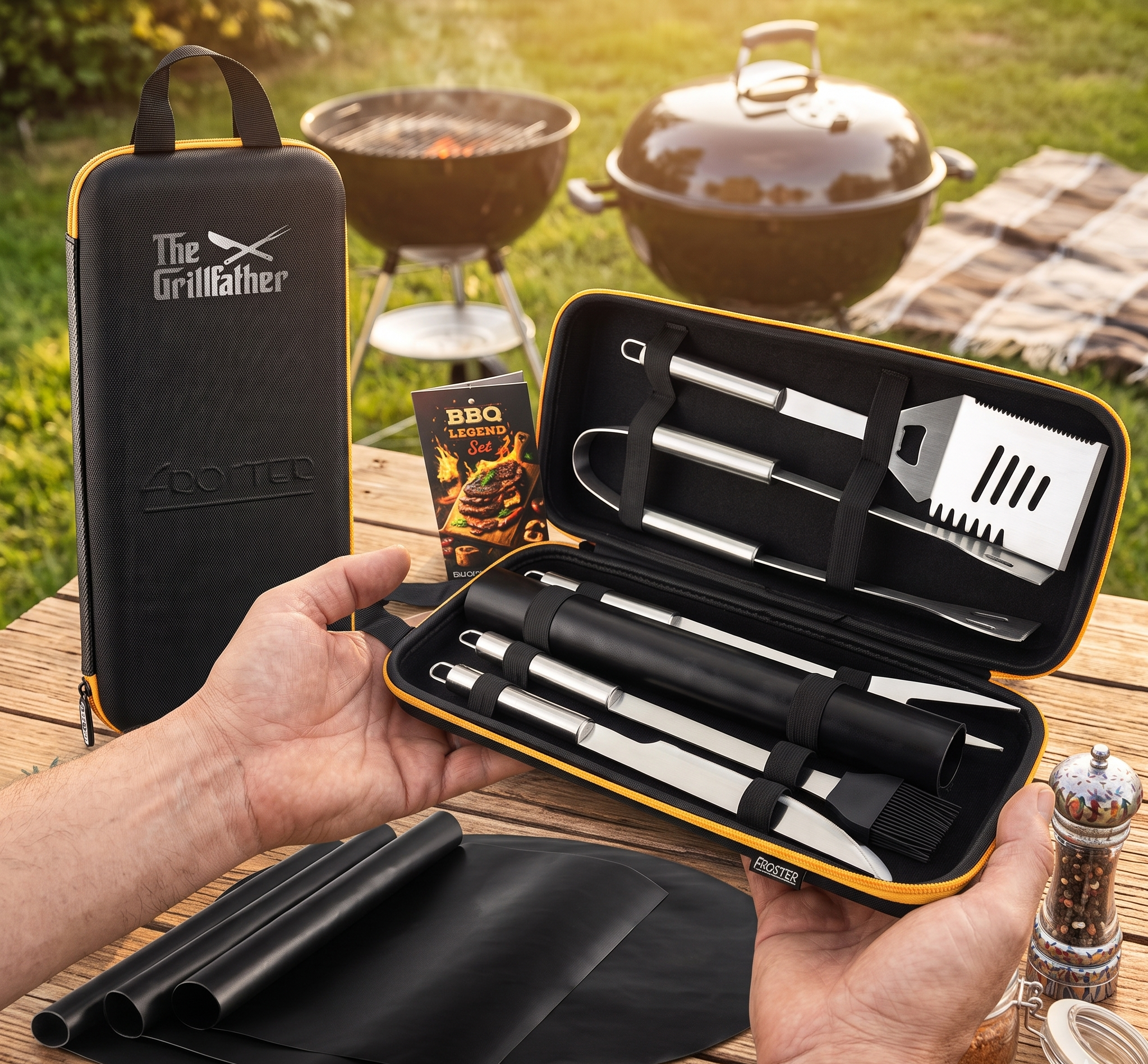 GrillKing Set – zestaw do grilla w eleganckim etui | Gotowy prezent - obrazek 4